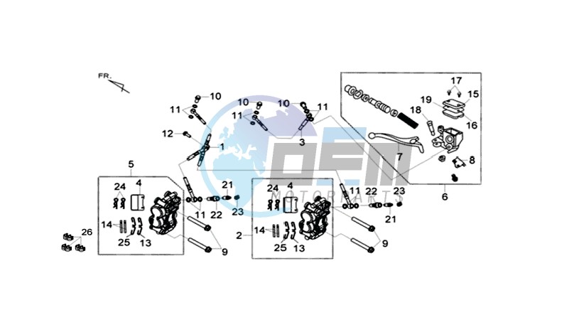 BRAKE LEVER / BRAKE CALIPER / BRAKE LINES