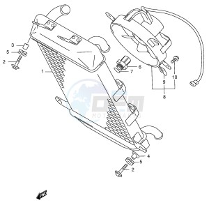 AN400 (E2) Burgman drawing RADIATOR