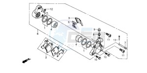 SH50 SH FIFTY drawing FRONT BRAKE CALIPER