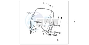 CB1300 CB1300SUPER FOUR drawing FLY SCREEN