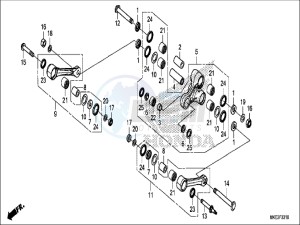 CRF450RH Europe Direct - (ED) drawing CUSHION ARM