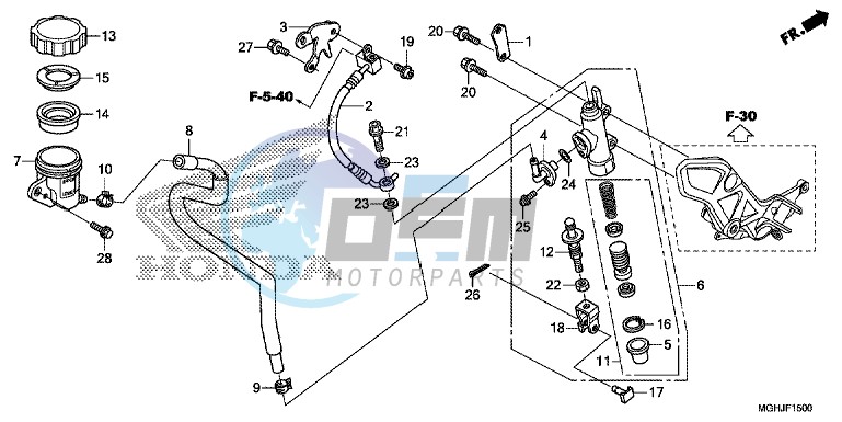 RR. BRAKE MASTER CYLINDER