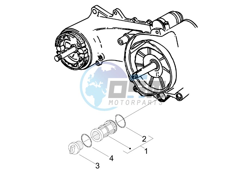 Flywheel magneto cover - Oil filter