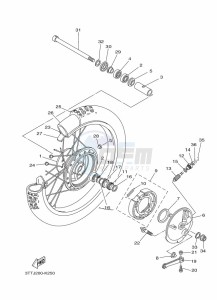 DT125 (3TTU) drawing FRONT WHEEL