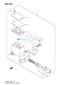 AN400 ABS BURGMAN EU drawing REAR MASTER CYLINDER