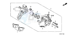 CB600F9 Spain - (SP / 25K) drawing REAR BRAKE CALIPER (CB600F/F3)