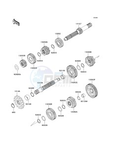 KLX 140 B (KLX140L MONSTER ENERGY) (B8F-B9FA) B9FA drawing TRANSMISSION