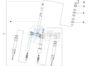 Zip 50 4T 25 Km-h (EMEA) drawing Fork/steering tube - Steering bearing unit