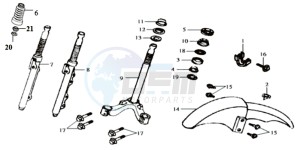 JOYRIDE 125 drawing FRONT FORK / STEERING HEAD BEARING