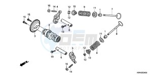 WW125D PCX125 - WW125 UK - (E) drawing CAMSHAFT/ VALVE