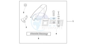 CBR1000RA9 France - (F / ABS CMF MME REP) drawing HUGGER CANDY ACHILLES BLACK METALLIC