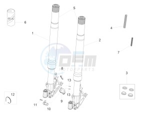 RSV4 1000 Racing Factory L.E. (APAC) (AUS, CP, Ja, MY, NZ, RI, VN) drawing Front fork Ohlins