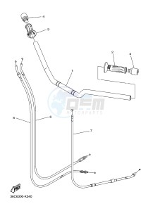 XJ6F 600 DIVERSION F CYPRUS drawing STEERING HANDLE & CABLE