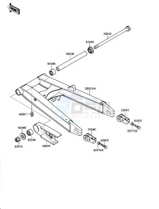 ZX 600 C [NINJA 600R] (C1-C2) [NINJA 600R] drawing SWINGARM