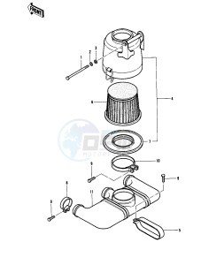 H1 C [MACH III] 500 [MACH III] drawing AIR CLEANER -- H1_A_C- -