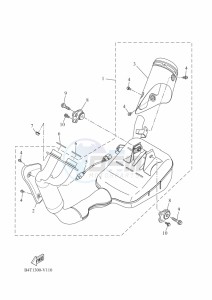 XSR700 MTM690 (BEF1) drawing EXHAUST