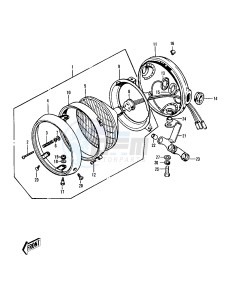 Z1 A [Z1-Z1A] 900 drawing HEADLIGHT