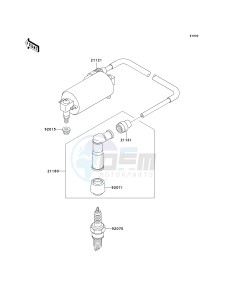 KLF 300 C [BAYOU 300 4X4] (C15-C17 C17 CAN ONLY) [BAYOU 300 4X4] drawing IGNITION SYSTEM