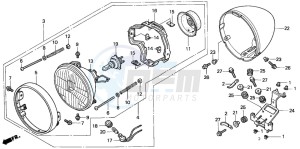 VT750C2 drawing HEADLIGHT