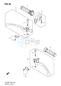 DL 1000 V-STROM EU-UK drawing HANDLE LEVER