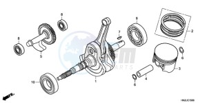 TRX500FAA Australia - (U) drawing CRANKSHAFT/PISTON