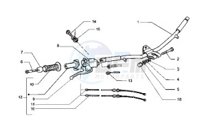 Hexagon 250 GT drawing Handlebars component parts