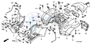 TRX420FPAA Australia - (U / PS) drawing REAR FENDER