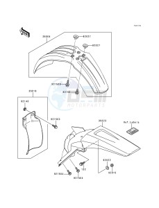 KX 125 L [KX125] (L1) [KX125] drawing FENDERS