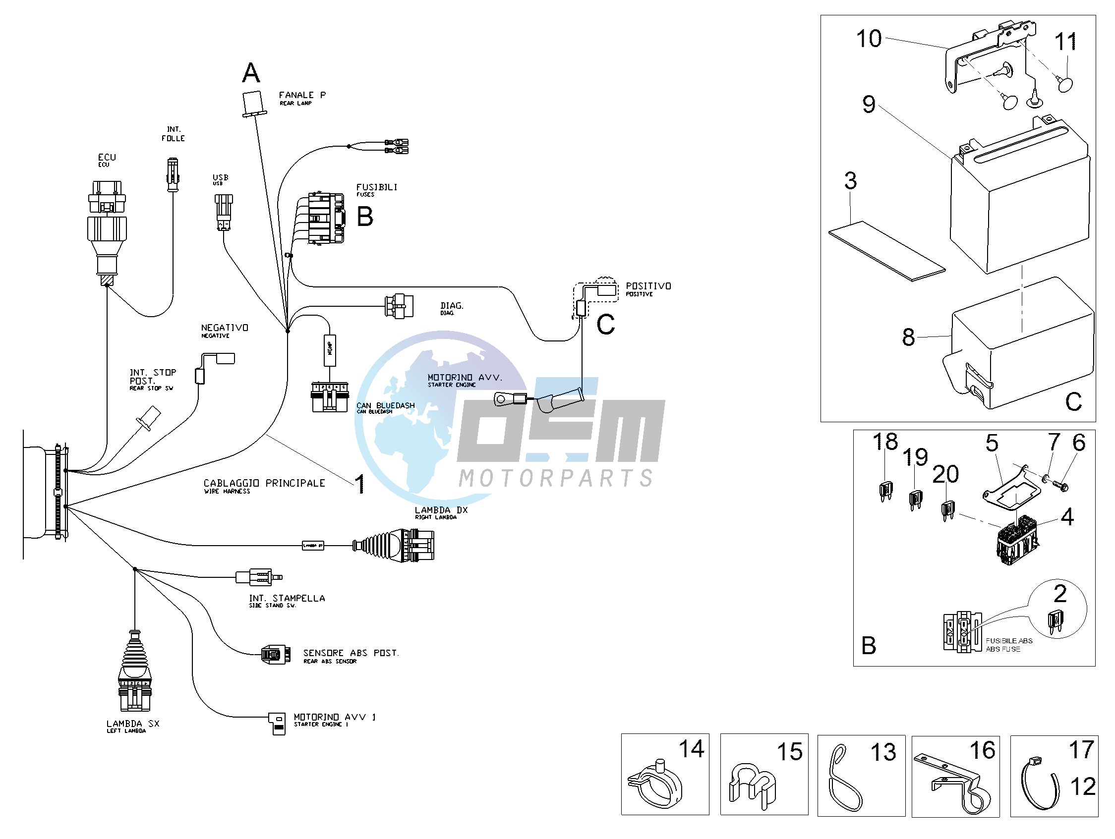 Rear electrical system