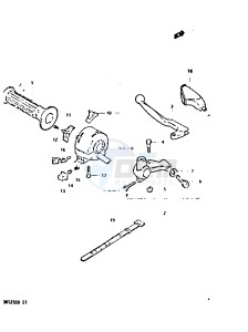 DR125S (Z-D) drawing LEFT HANDLE SWITCH