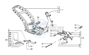 NRG 50 Pure jet drawing Chassis - Central stand