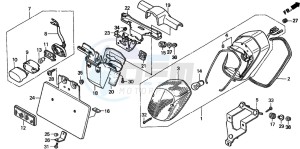 VT750CD3 drawing TAILLIGHT (1)