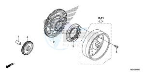 VFR1200XDD CrossTourer - VFR1200X Dual Clutch 2ED - (2ED) drawing STARTING CLUTCH