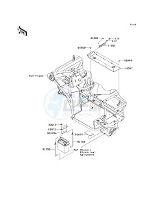 KAF 400 B [MULE 600] (B6F-B9F) B7F drawing ENGINE MOUNT