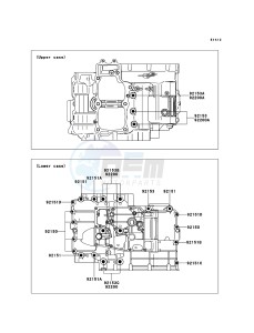 ER-6n ABS ER650D9F GB XX (EU ME A(FRICA) drawing Crankcase Bolt Pattern