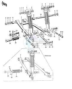 KH 100 B (B7-B8) drawing SWING ARM_SHOCK ABSORBERS