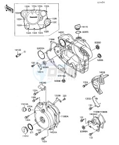 KSF 250 A [MOJAVE 250] (A3-A7) [MOJAVE 250] drawing ENGINE COVER