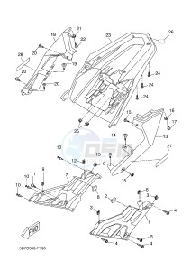 MT125A MT-125 ABS (5D7D) drawing SIDE COVER