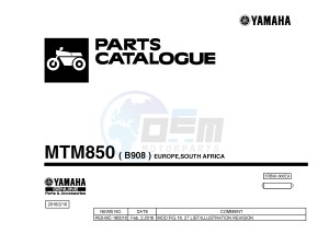 MTM850 MTM-850 XSR900 (B908) drawing .1-Front-Page