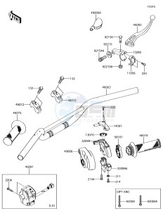 KLX110 KLX110CFF EU drawing Handlebar