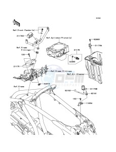 KFX450R KSF450B8F EU drawing Fuel Injection