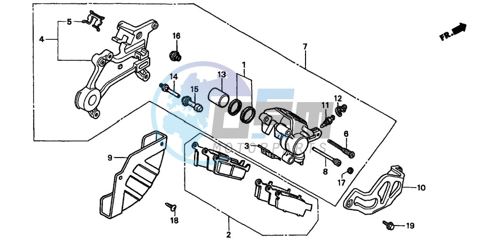 REAR BRAKE CALIPER