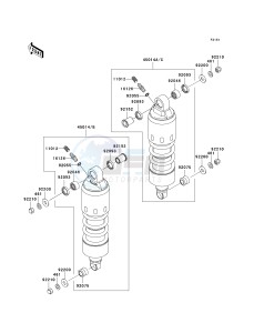 VN 1600 B [VULCAN 1600 MEAN STREAK] (B6F-B8FA) B7F drawing SUSPENSION_SHOCK ABSORBER