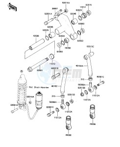 KDX 250 B [KDX250] (B2) [KDX250] drawing REAR SUSPENSION -- 82 KDX250-B2- -