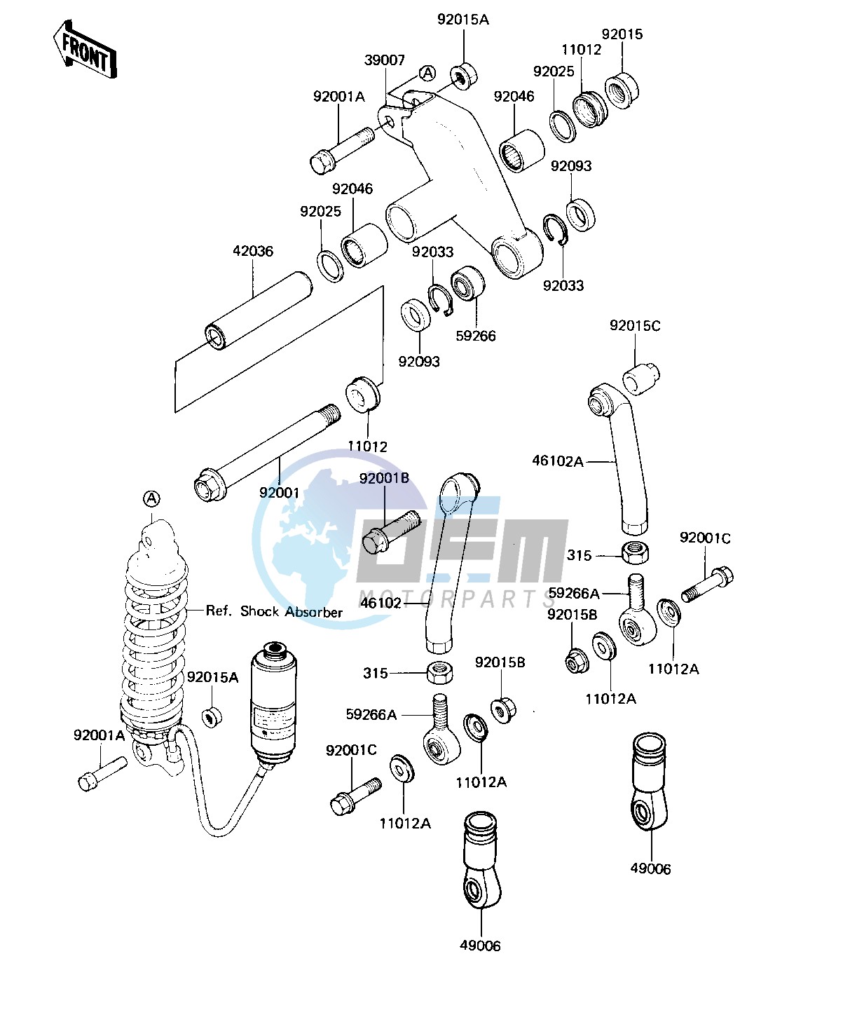 REAR SUSPENSION -- 82 KDX250-B2- -