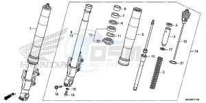 VFR1200XDH 2ED - (2ED) drawing FRONT FORK