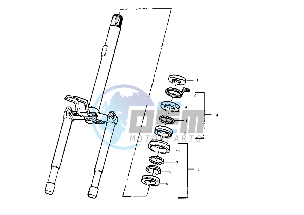 Steering bearing ball tracks