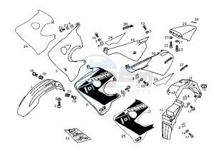 SENDA R X-TREM EU2 - 50 cc drawing BODY