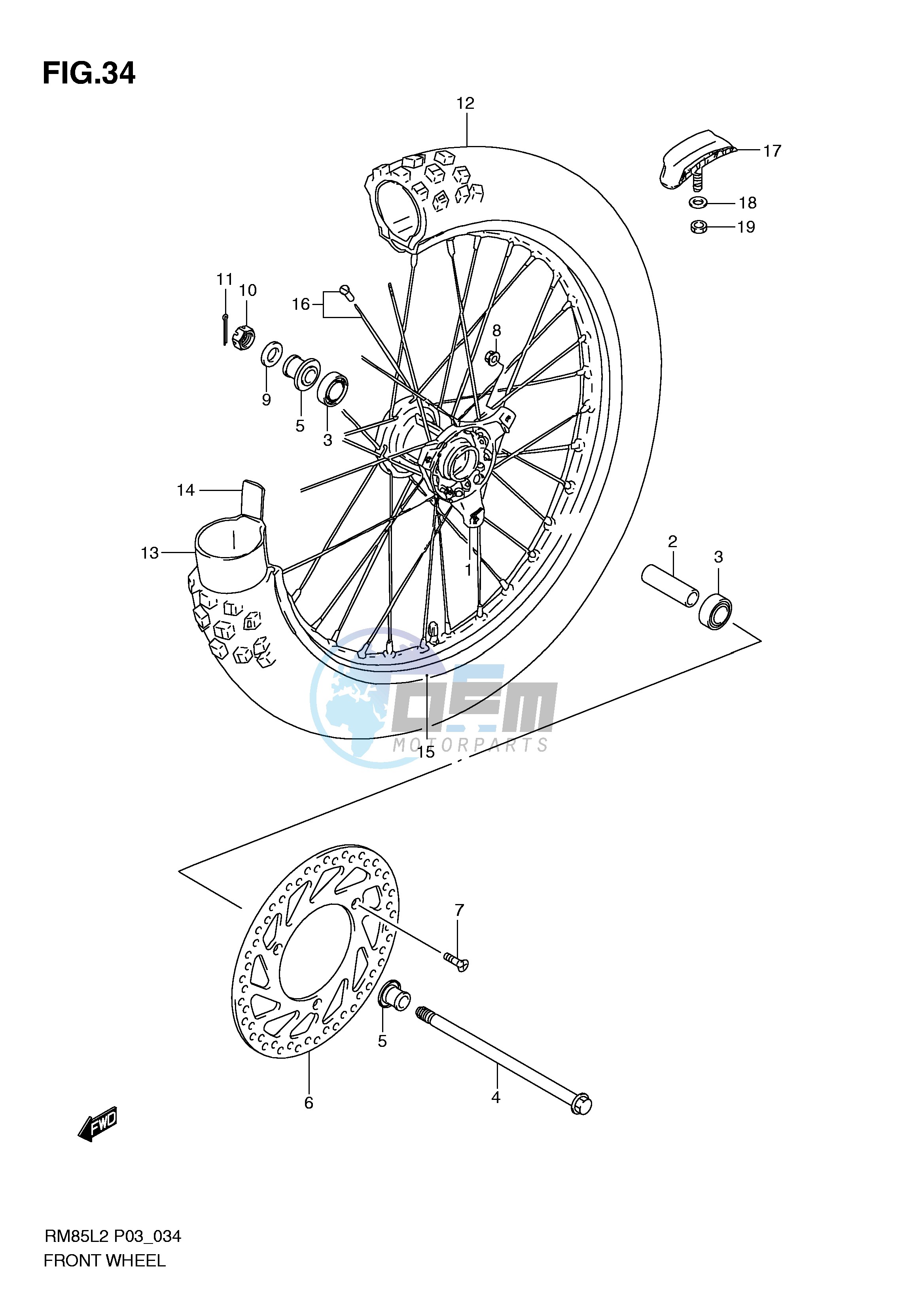 FRONT WHEEL (RM85L2 P03)