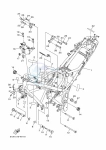 YZF320-A YZF-R3 (B2X3) drawing FRAME